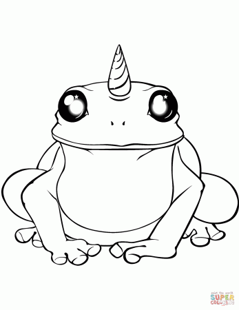 Unicorn Frog coloring page | Free Printable Coloring Pages