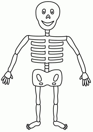 Skeleton - Coloring Page (Halloween)