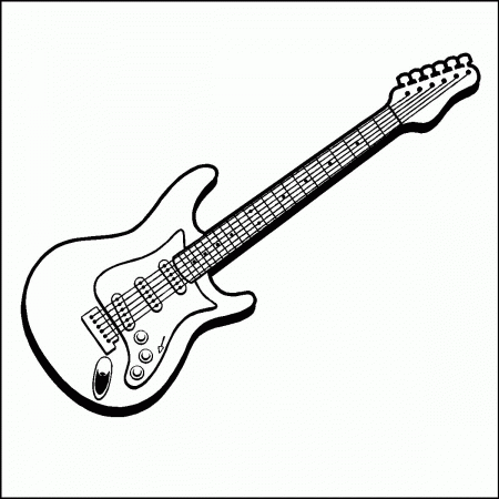 10 Pics of Guitar Clip Art Coloring Pages - Electric Guitar ...