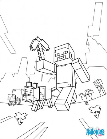 Coloring Pages : Coloring Pages Minecraft Steve Outstanding ...