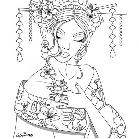 Beautiful Geisha from color therapy app on instagram | Cute ...