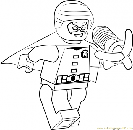 Lego Dick Grayson aka Robin Jr Coloring Page - Free Lego Coloring ...