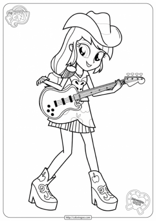 MLP Equestria Girls Coloring Pages Applejack