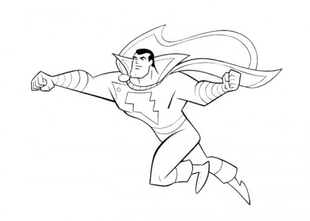 Shazam free coloring printable pages – Colorpages.org