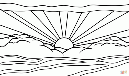 Sunrise by Roy Lichtenstein coloring page | Free Printable ...