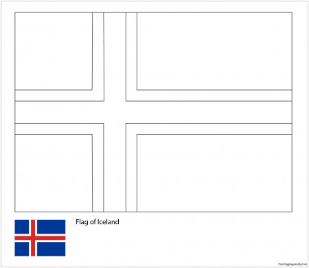 Flag of Iceland-World Cup 2018 Coloring Pages - World Cup 2018 Flags  Coloring Pages - Coloring Pages For Kids And Adults