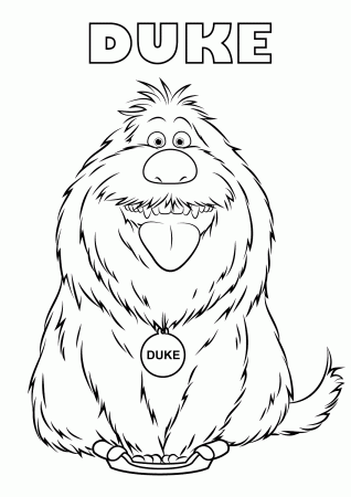 The Secret Life of Pets Kids Coloring Pages