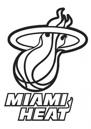 NBA Coloring Page - Hi coloring lovers!. Thanks for coming  coloringpagesfortoddlers.com. Most of us have tried to br… | Miami heat,  Miami heat logo, Miami heat game