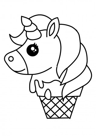 Coloring Pages Unicorn Ice Cream | Coloring Pages For Kids
