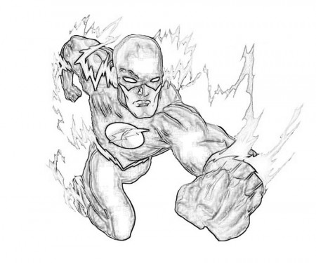Flash Superhero Printable Coloring Pages - Coloring