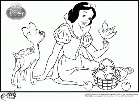 Disney Princess Coloring Pages Snow White And Prince | Coloring Online