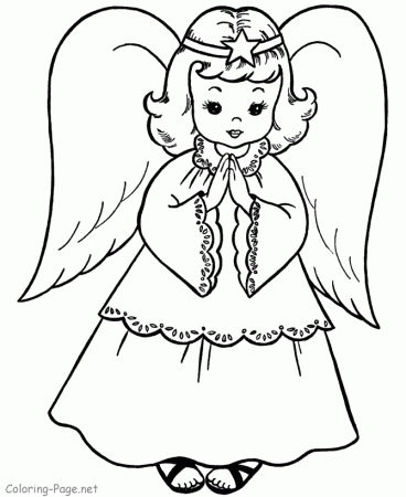 girl pray Colouring Pages