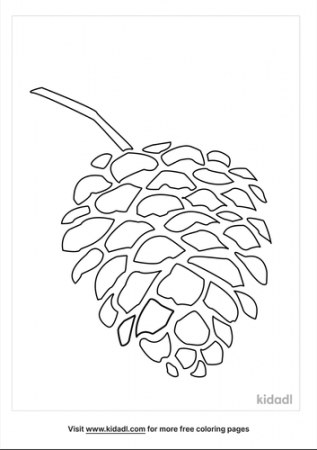 Pine Cone Coloring Pages | Free Trees Coloring Pages | Kidadl
