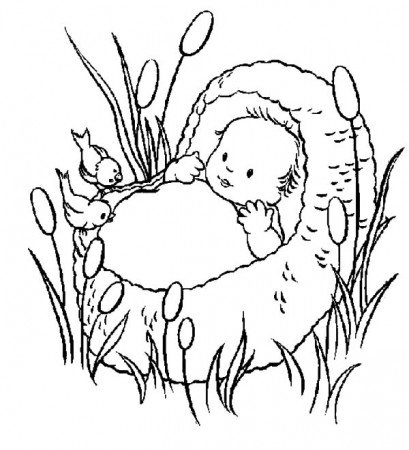 Baby Moses Coloring Pages | ColoringMe.com