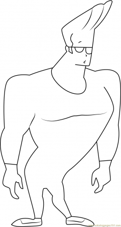 Johnny Bravo Looking Someone Coloring Page for Kids - Free Johnny Bravo  Printable Coloring Pages Online for Kids - ColoringPages101.com | Coloring  Pages for Kids