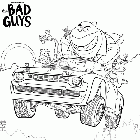 The Bad Guys 2022 Movie Coloring Pages - The Bad Guys Coloring Pages - Coloring  Pages For Kids And Adults