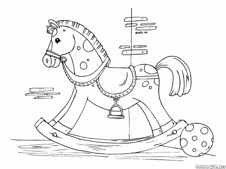 Coloring page - Rocking horse