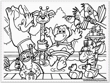 Zoo animal coloring pages