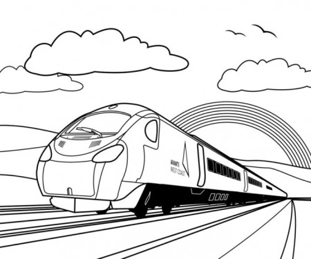 Pendolino high-speed train coloring book to print and online