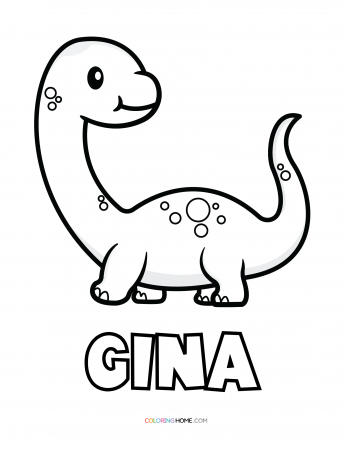 Gina dinosaur coloring page