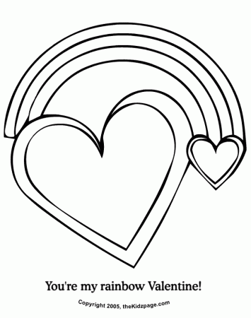 You're My Rainbow, Valentine - Free Coloring Pages for Kids 