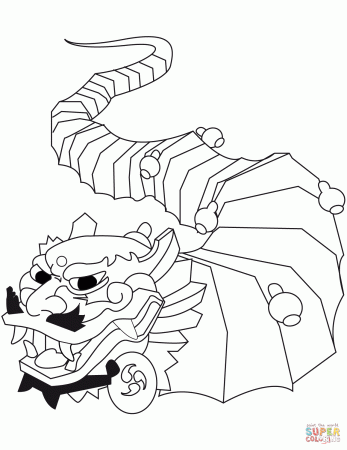 Chinese New Year Dragon coloring page | Free Printable Coloring Pages