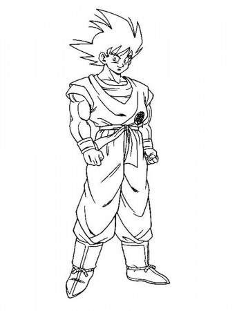 Printable Son Goku Coloring Page - Anime Coloring Pages