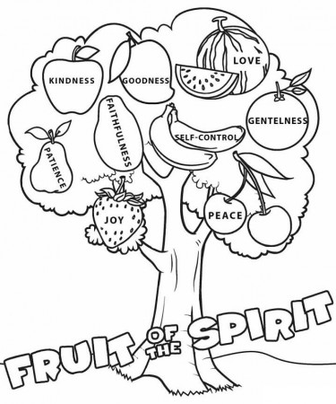 Fruit of the Spirit Coloring Page - Free Printable Coloring Pages for Kids