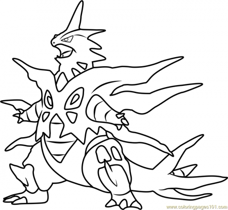 Mega Tyranitar Pokemon Coloring Page for Kids - Free Pokemon Printable Coloring  Pages Online for Kids - ColoringPages101.com | Coloring Pages for Kids