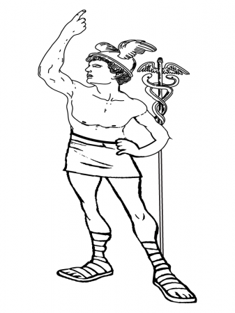 Hermes Without Armor Coloring Page - Free Printable Coloring Pages for Kids