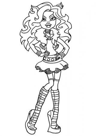 Kids-n-fun.com | Coloring page Monster High Clawdeen 2