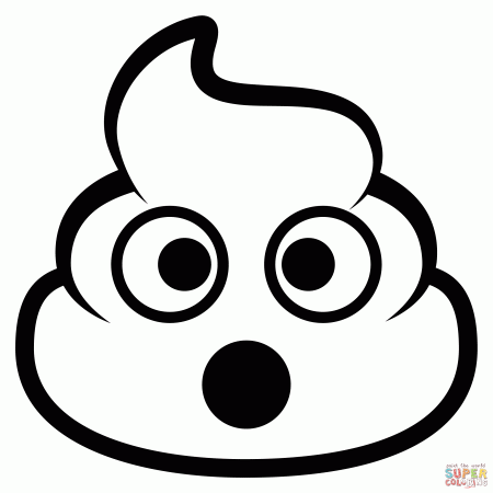 Pile of Poo Emoji coloring page | Free Printable Coloring Pages