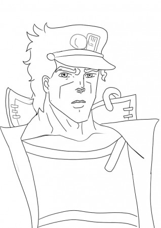kujo jotaro 2 Coloring Page - Anime Coloring Pages