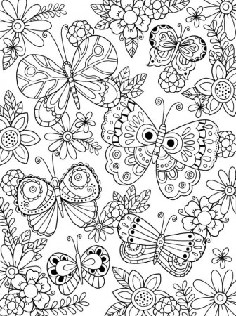 Butterfly Coloring Pages for Adults - Best Coloring Pages For Kids