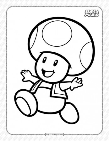 Free Printable Super Mario Toad Coloring Page | Super mario coloring pages, Mario  coloring pages, Coloring pages