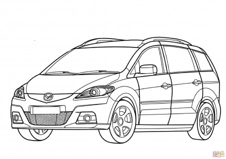 Mazda 5 coloring page | Free Printable Coloring Pages