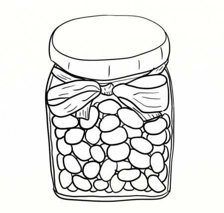 Jelly Bean Pictures To Color - Coloring Pages for Kids and for Adults