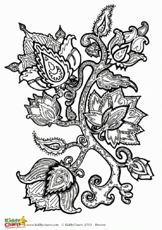 Four free flower coloring pages for adults