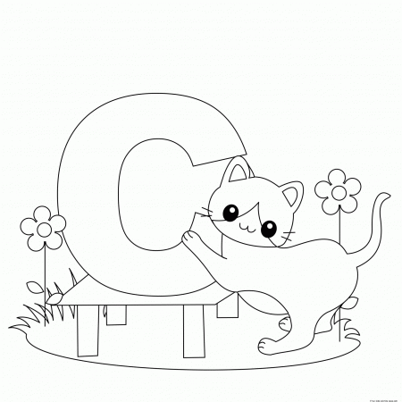 preschool coloring pages alphabet c is for cat - VoteForVerde.com