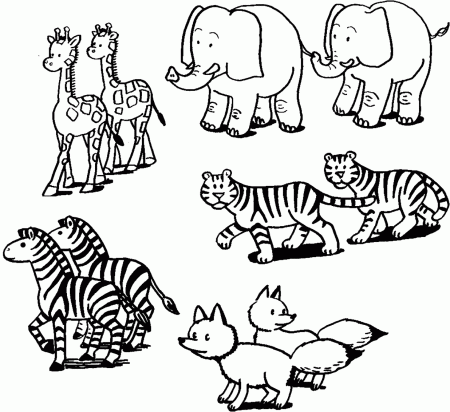 Animal Preschoolers - Coloring Pages for Kids and for Adults