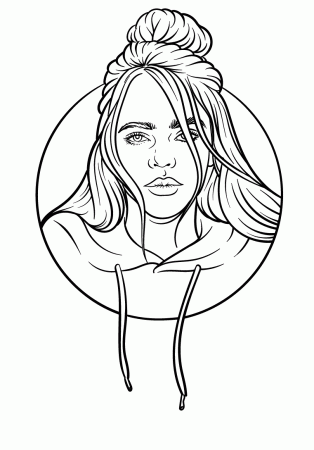 Musician Billie Eilish Coloring Pages - Billie Eilish Coloring Pages - Coloring  Pages For Kids And Adults