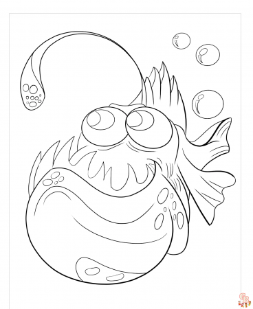 Discover the Best Angler Fish Coloring Pages for Kids - GBcoloring