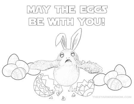May The Eggs Be With You - Porg Bunny Coloring Page - The Star Wars Mom –  Parties, Recipes, Crafts, and Printables