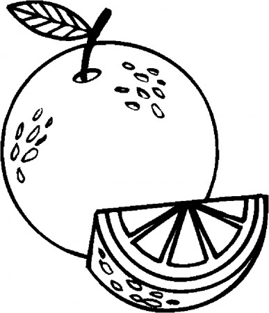 Orange Fruit Coloring Page - Get Coloring Pages