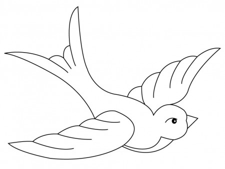 Flying Swallow coloring book to print and online