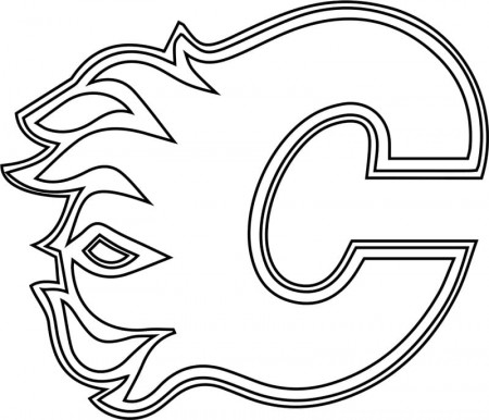 Calgary Flames Logo Coloring Page - Free Printable Coloring Pages for Kids