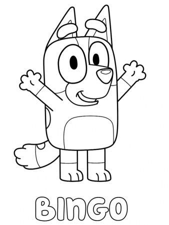 Bingo Heeler from Bluey Coloring Page - Free Printable Coloring Pages for  Kids