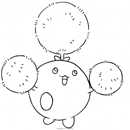 Jumpluff from the second generation of the Pokémon coloring page