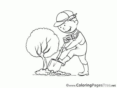 Gardener Coloring Pages for free