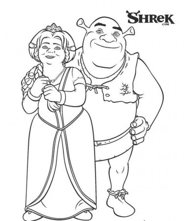 Shrek And Fiona Coloring Pages | Cartoon coloring pages, Shrek, Coloring  pages